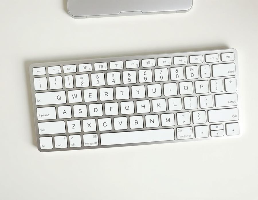 Clavier blanc parfaitement nettoyé